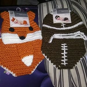 Newborn fox and football 2 piece set